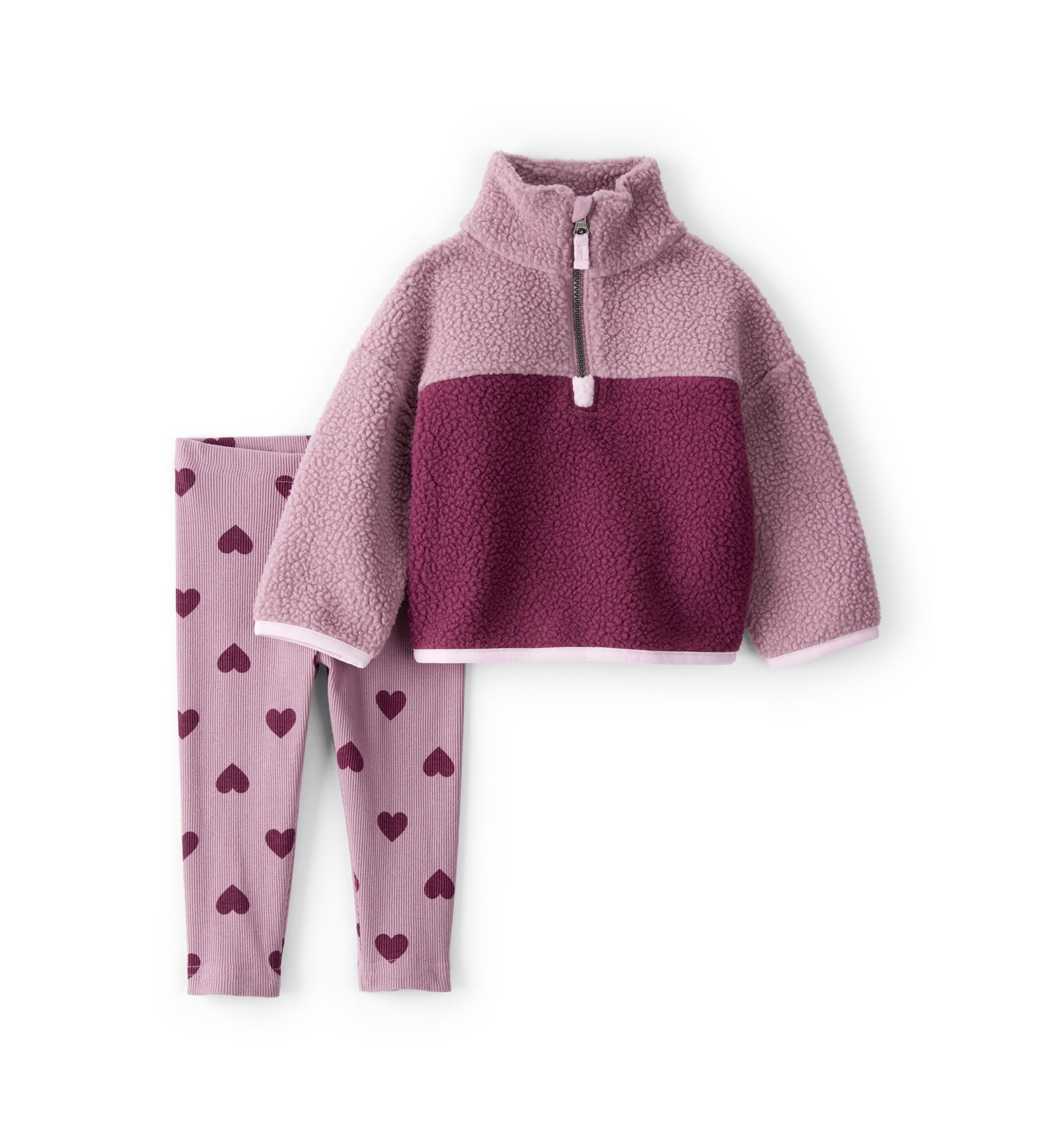Baby Girls Heart Print Set