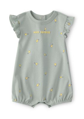 Carter's Baby Girls Ruffle Romper, Green, 18 Months