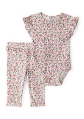 Carter's Baby Girls Floral Two Piece Set, 12 Months