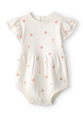 Carter's Baby Girls Romper, Ivory, 6 Months
