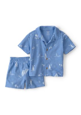 Carter's Baby Boys Two Piece Shirt and Short Set, 12 Months