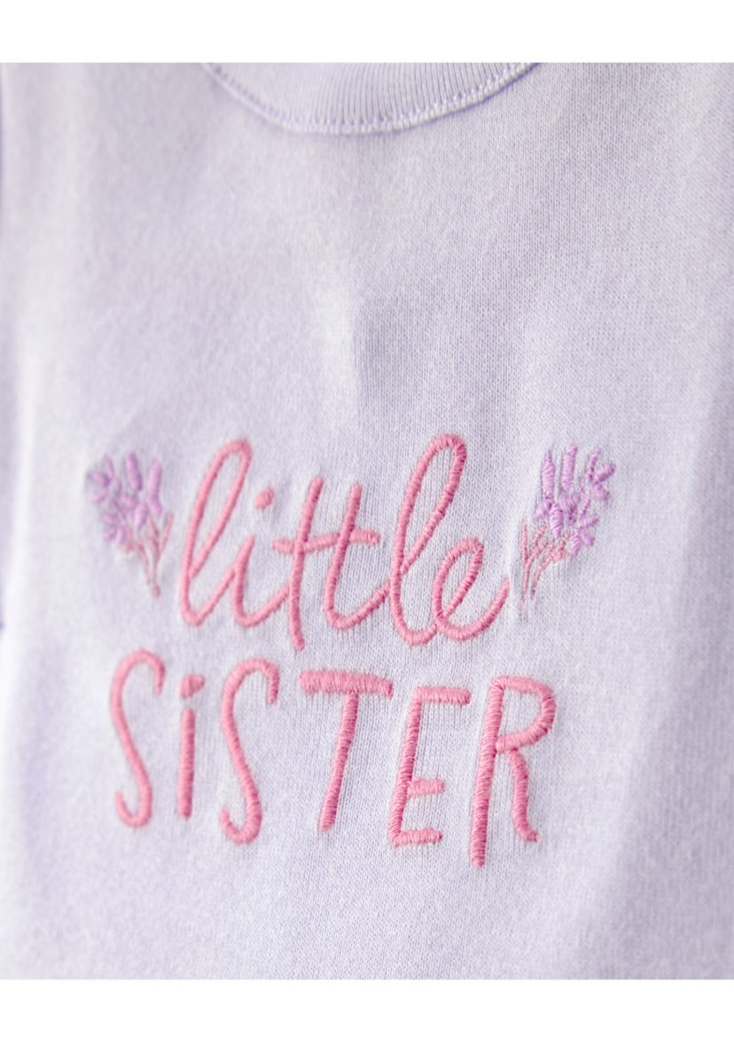 T-shirt Carter's Taille 7 Pour Fille - Sister Vibes, Grossesse, Anniversaire, Neuf Avec étiquettes