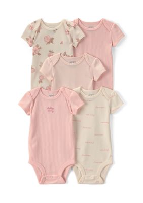 Carter's Baby Girls Bodysuits Set - Pack of 5, 24 Months