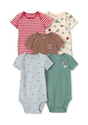 Carter's Baby Boys One-Piece Bodysuit - 5 Pack, Newborn