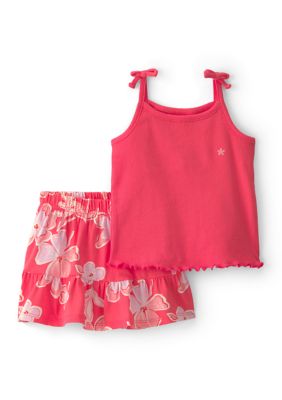 Carter's Baby Girls Floral Shirt and Skirt Set, 9 Months