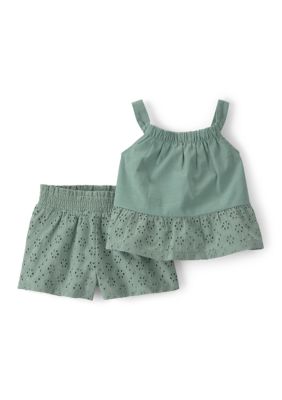 Carter's Baby Girls Ruffle Top and Shorts Set, 3 Months