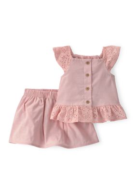 Carter's Baby Girls Ruffle Top and Skirt Set