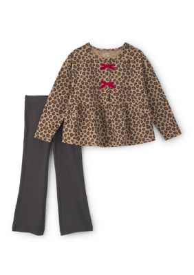 Carter's Baby Girls Long Sleeve Shirt and Pants Set, 9 Months