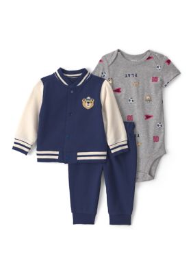 Carter's Baby Boys Bodysuit and Pants Set with Varsity Jacket
