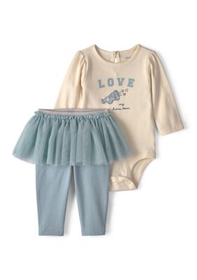 Carter's Baby Girls Long Sleeve Bodysuit and Skirted Leggings Set
