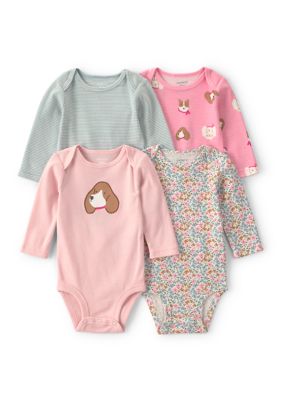 Carter's Baby Girls 4-Pack of Bodysuits, 24 Months