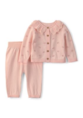 Carter's Baby Girls 2 Piece Set, Pink, 12 Months