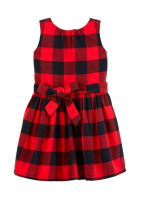 Carter's® Toddler Girls Buffalo Check Flannel Holiday Dress | belk