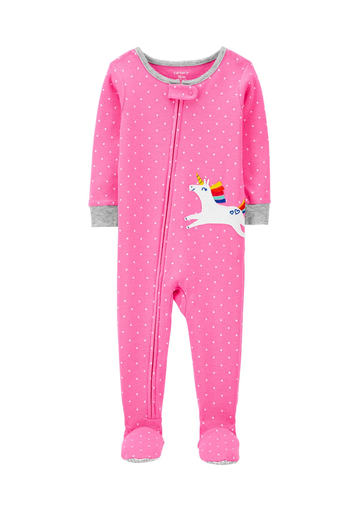 Toddler Girls One-Piece Unicorn Snug Fit Cotton Footie Pajamas