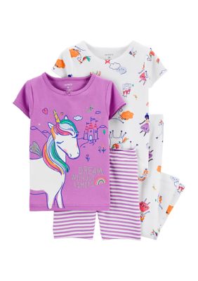 Carter's® Toddler Girls 4 Piece Unicorn Pajama Set | belk