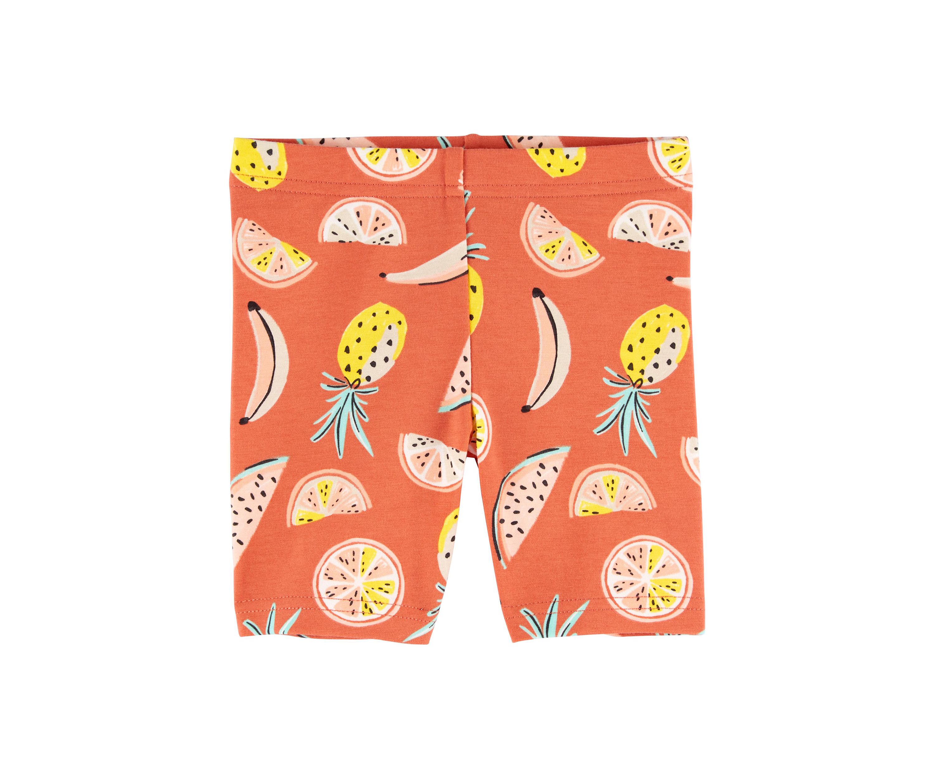 Toddler Girls Fruit Printed Biker Shorts