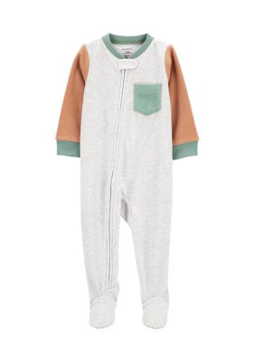 Toddler Boys Color Block Footie pajamas