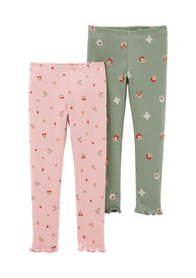 Toddler Girls Printed Leggings - 2 Pack