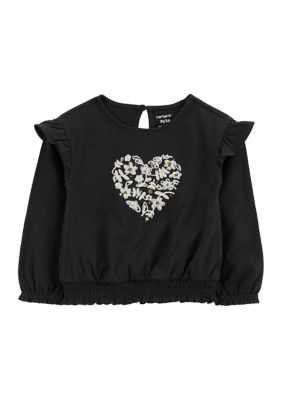 Toddler Girls Heart Graphic Top