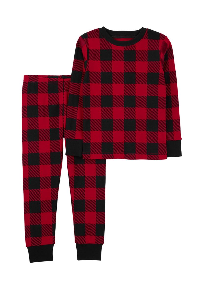 Toddler Boys Plaid Pajama Set