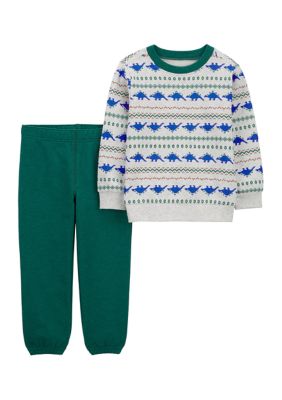 Boys 8-20 Fair Isle Dinosaur Printed Set