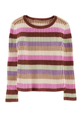 Toddler Girls Multi Stripe Sweater