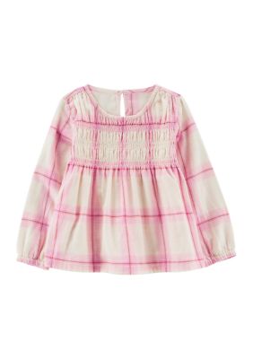 Toddler Girls Plaid Top