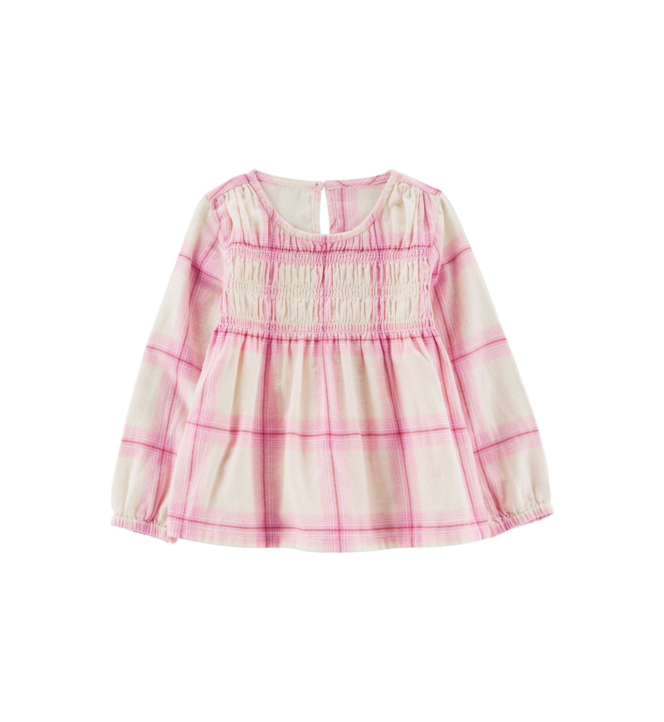 Toddler Girls Plaid Top
