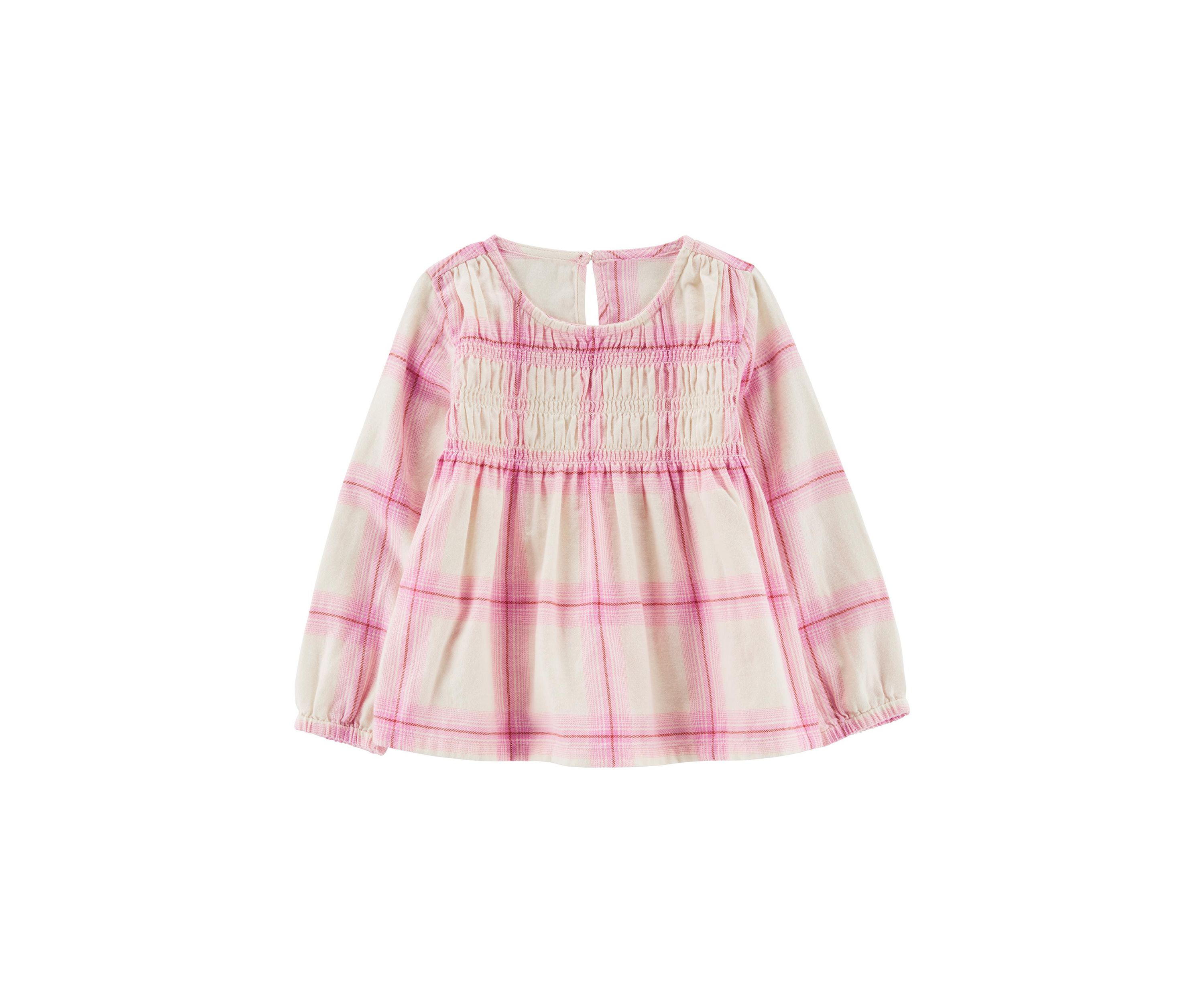 Toddler Girls Plaid Top