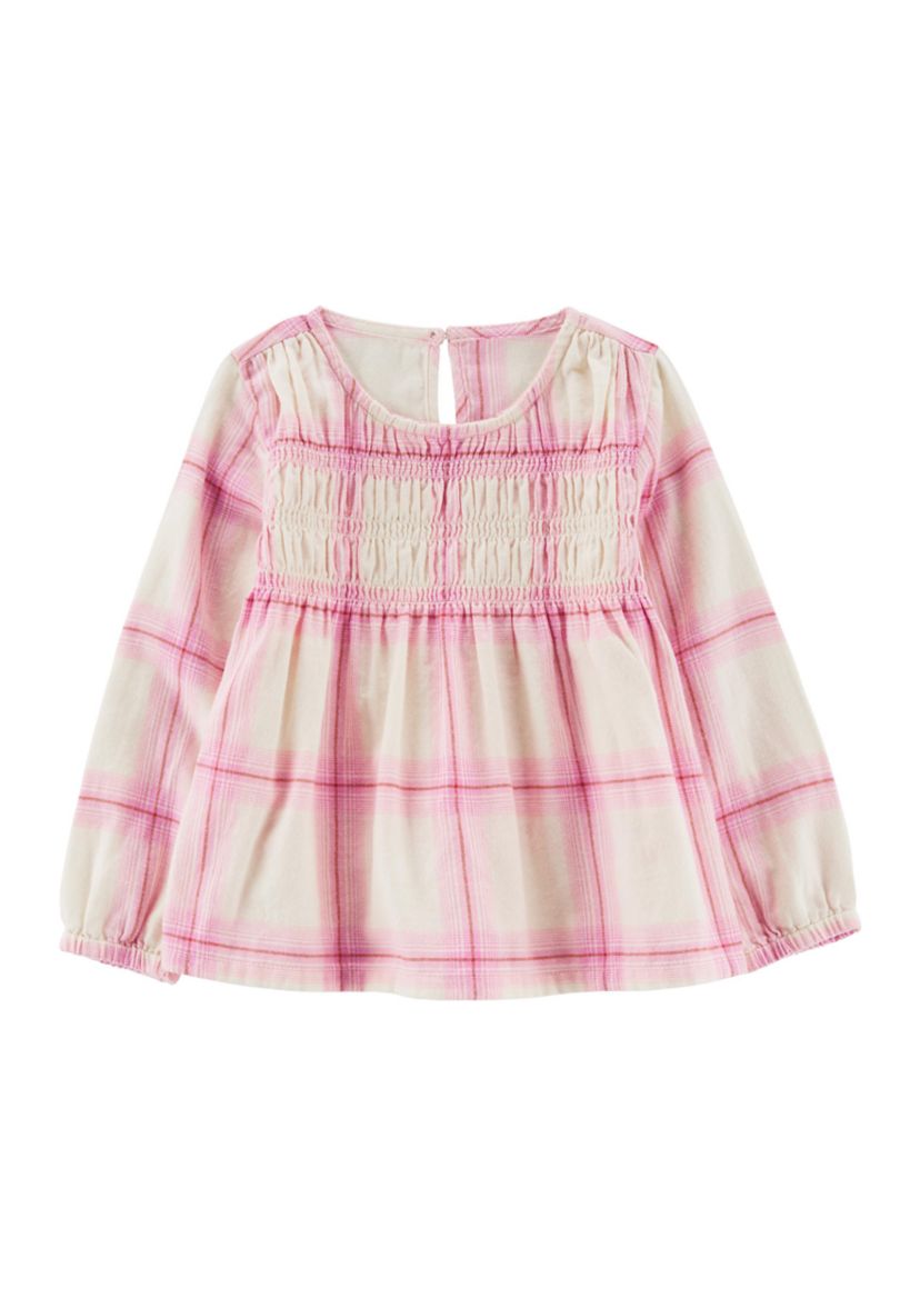 Toddler Girls Plaid Top