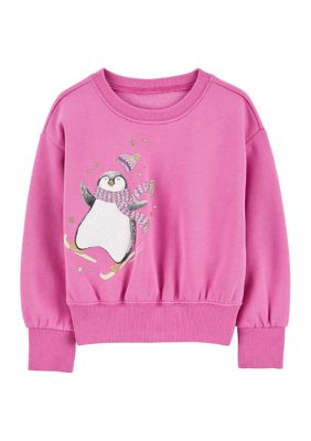 Toddler Girls Penguin Graphic Sweatshirt