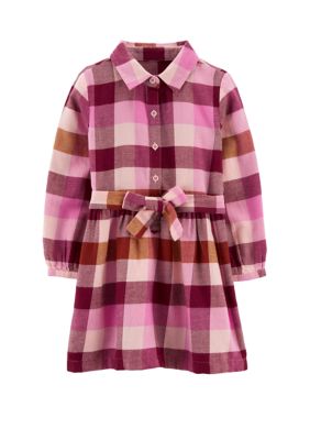 Toddler Girls Plaid Flannel Dress