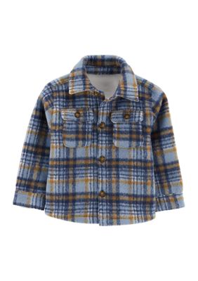 Toddler Boys Button Front Plaid Shirt