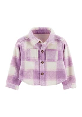Toddler Girls Plaid Button Front Shirt