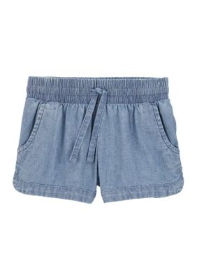 Toddler Girls Chambray Shorts