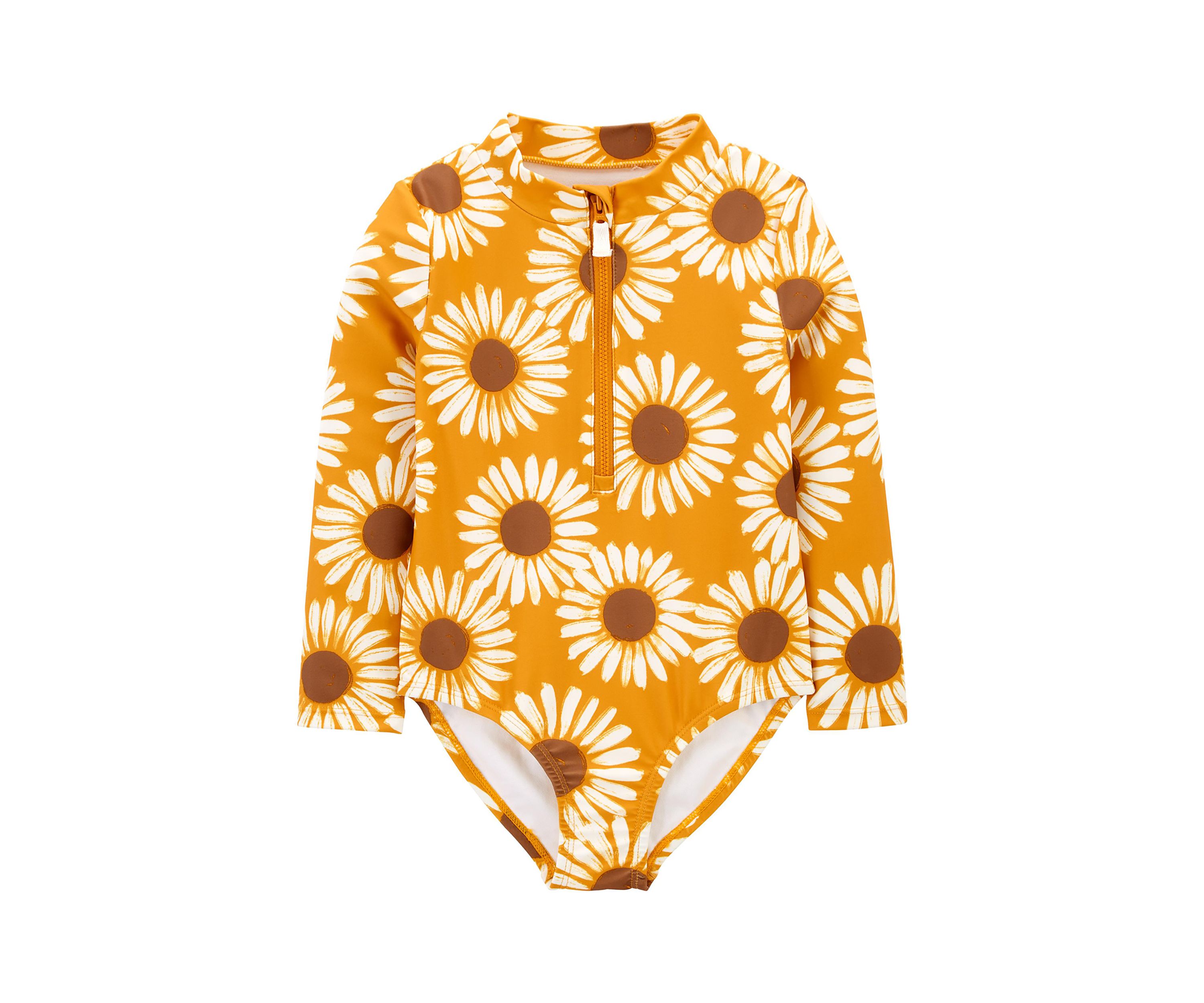 Toddler Girls Printed One-Piece Rashguard 