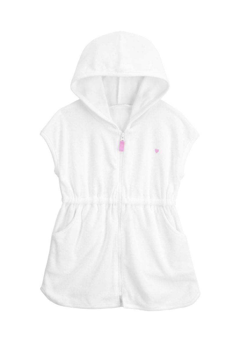 Toddler Girls Terry Zip Front Cover Up
