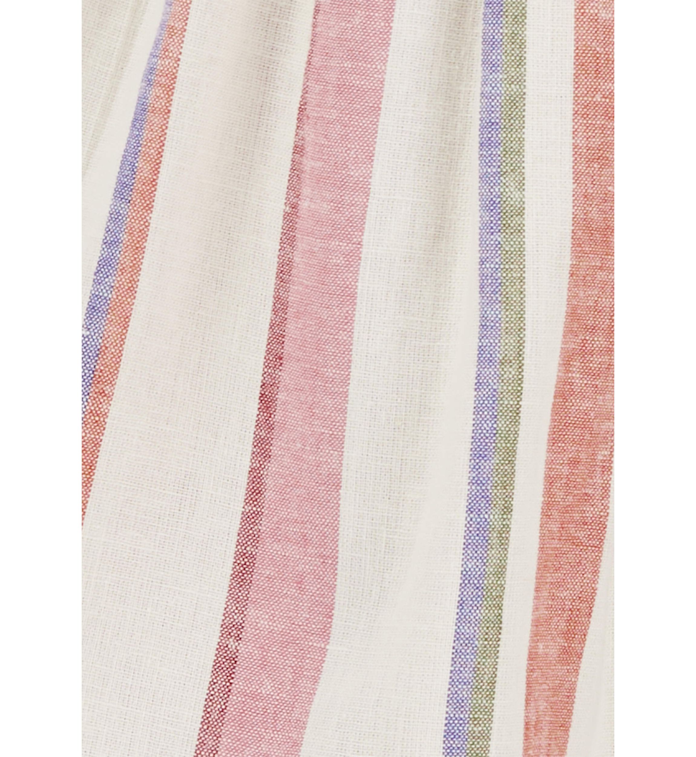 Toddler Girls Linen Striped Dress