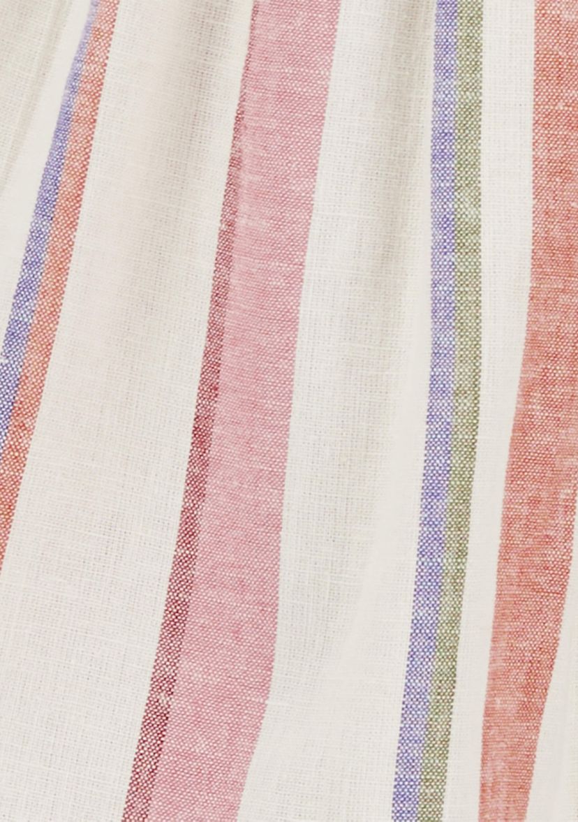 Toddler Girls Linen Striped Dress