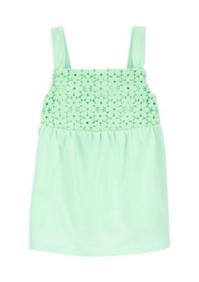 Toddler Girls Sleeveless Crochet Tank Top