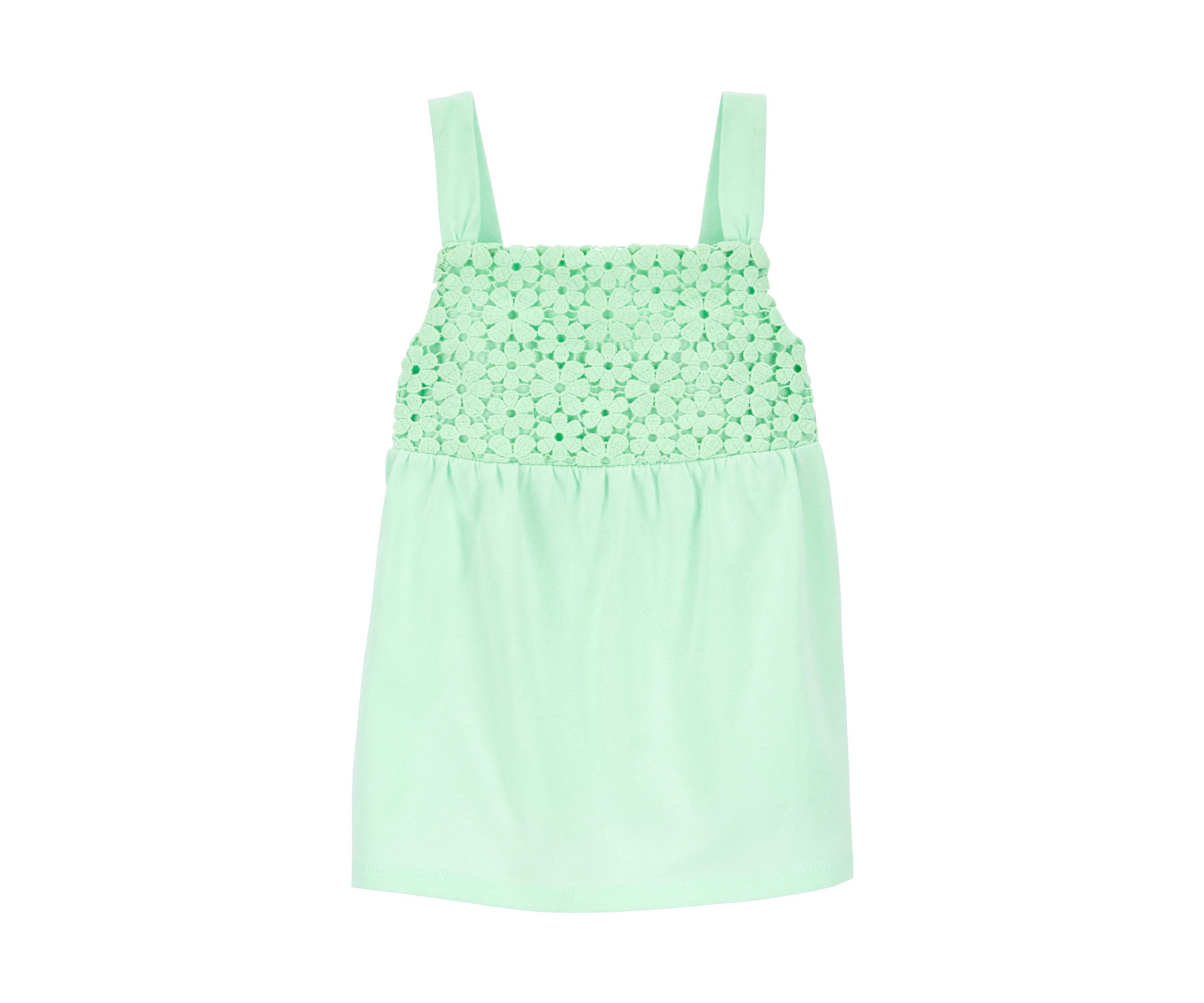 Toddler Girls Sleeveless Crochet Tank Top