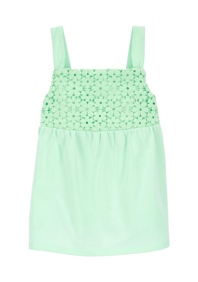 Toddler Girls Sleeveless Crochet Tank Top