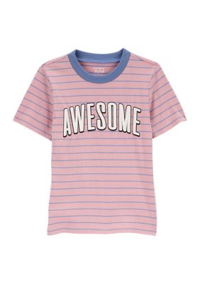 Toddler Boys Awesome Short Sleeve Graphic T-Shirt