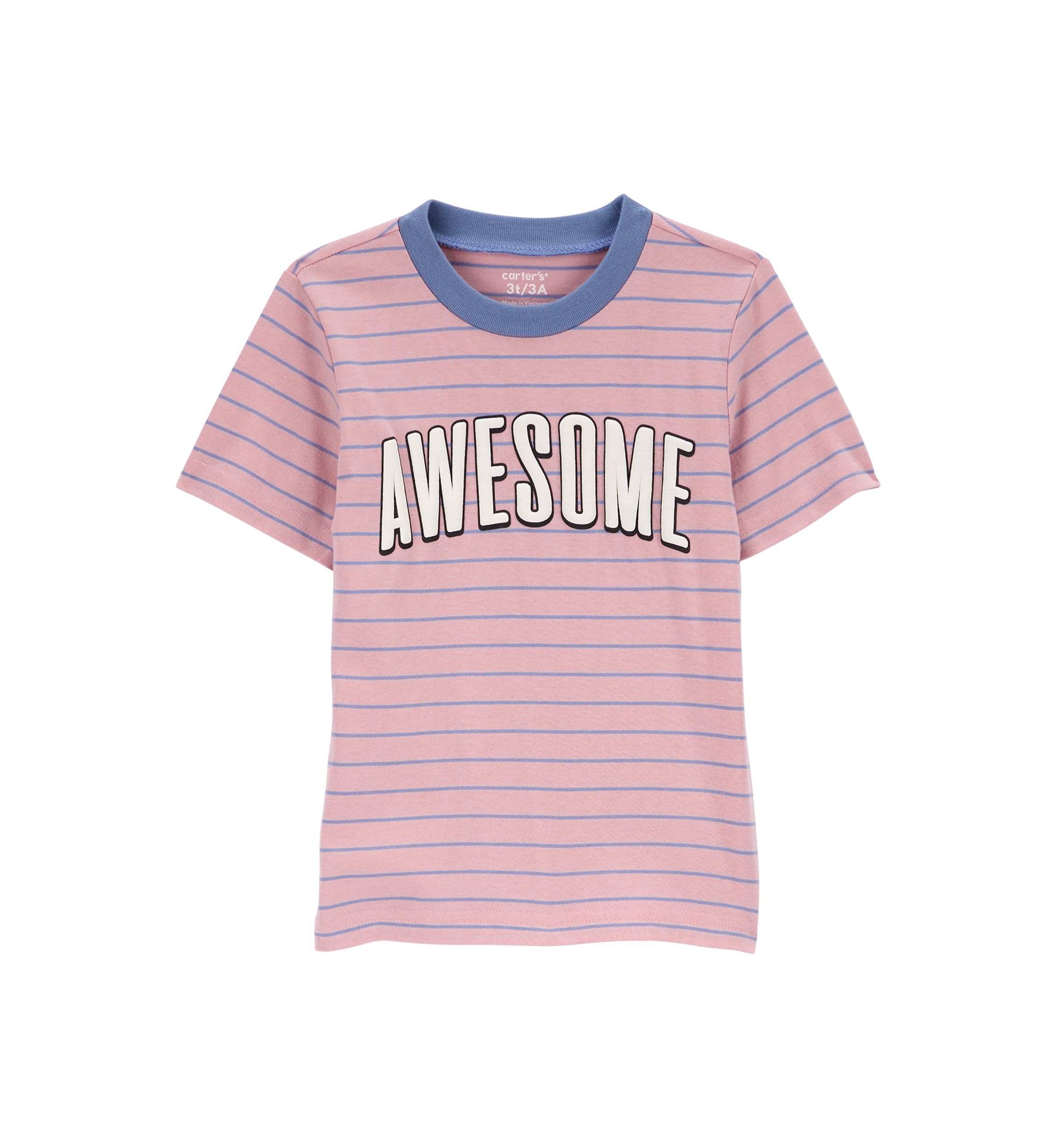 Toddler Boys Awesome Short Sleeve Graphic T-Shirt