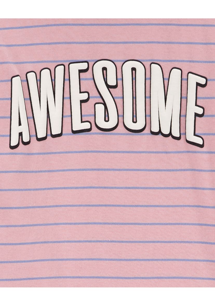 Toddler Boys Awesome Short Sleeve Graphic T-Shirt