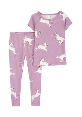 Toddler Girls Unicorn Printed Pajama Set