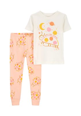 Toddler Girls Printed Cotton Pajama Set