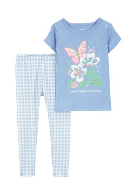 Toddler Girls Butterfly Printed Pajama Set