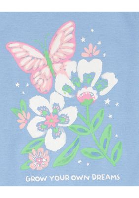 Toddler Girls Butterfly Printed Pajama Set