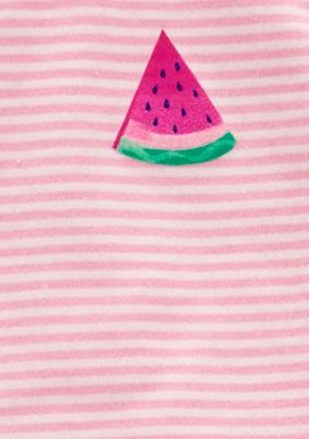 Toddler Girls Watermelon Top and Printed Shorts Set